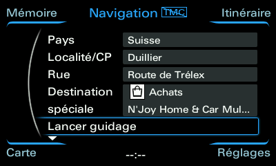 Navigation activée sur Audi RMC